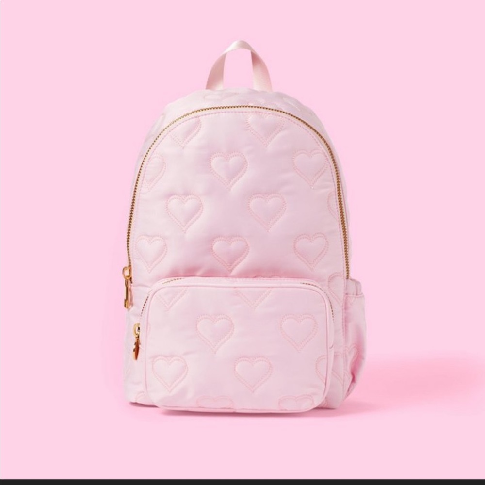 Stoney Clover Target Quilted Pink Hearts Backpack